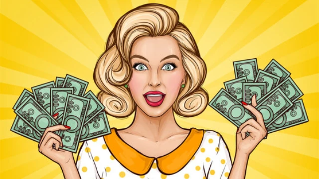 mujer sosteniendo billetes, simbolizando ahorro e inversión para el retiro con Allianz OptiMaxx Plus