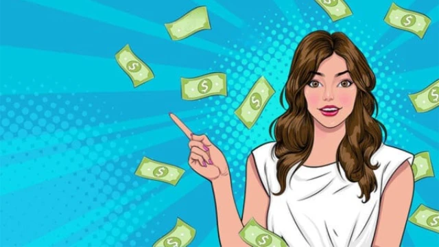 Mujer sosteniendo dinero representando la elección del mejor portafolio de inversión en OptiMaxx Plus de Allianz como plan personal de retiro PPR