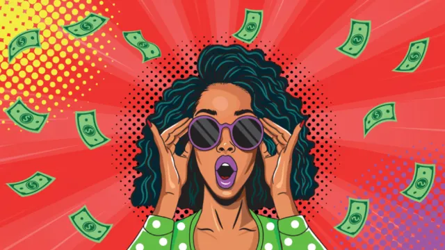 Mujer sosteniendo dinero representando los beneficios fiscales del plan personal de retiro OptiMaxx Plus de Allianz bajo el Artículo 185 y el diferimiento de impuestos.