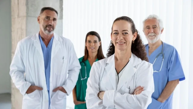 Grupo de médicos que representa al personal de salud que trabaja en el sistema público mexicano.